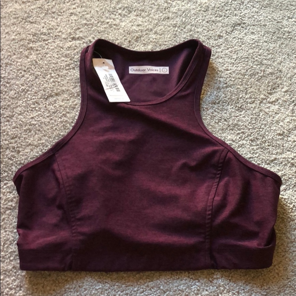 Outdoor voices Athena crop plum large